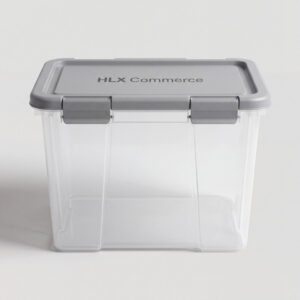Clear Latching Tote, 50 Litre