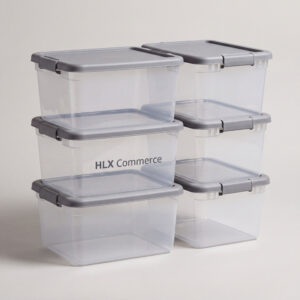 Clear Tote Set, 6 x 32 Litre